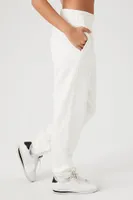 Women's Fleece Pocket Joggers in White, XL