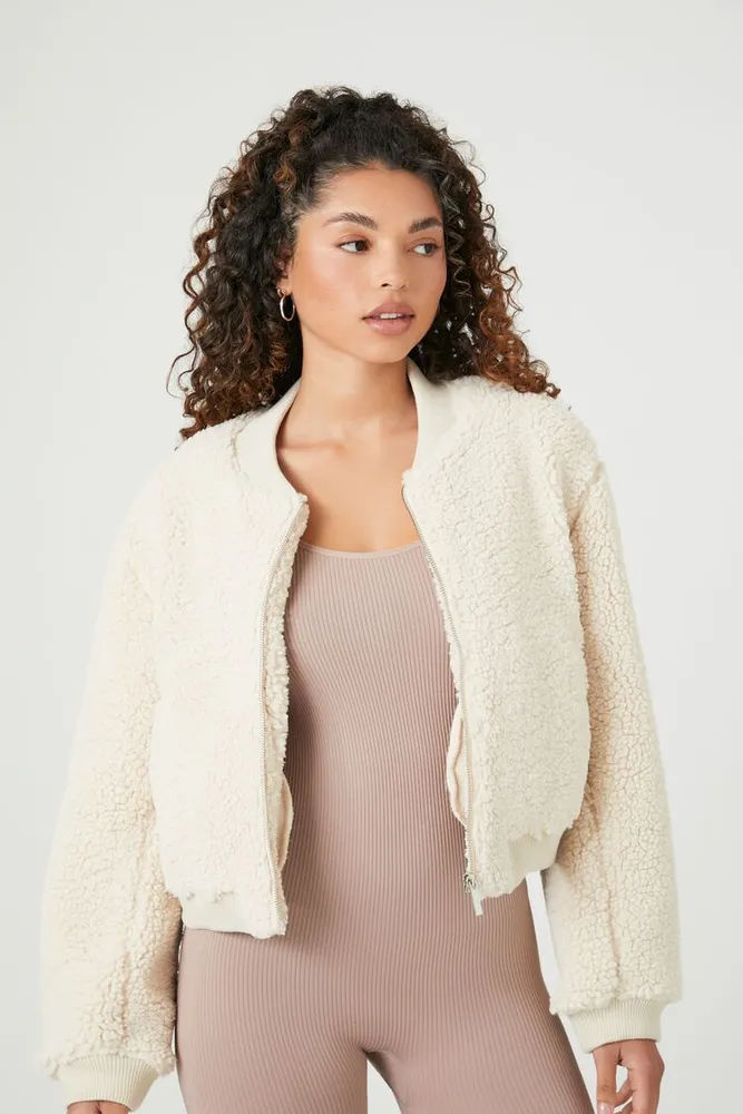 Women's Faux Shearling Bomber Jacket