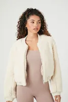 Women's Faux Shearling Bomber Jacket