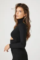 Women's Cutout Turtleneck Sweater