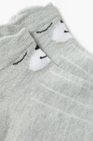 Sleeping Bear Ankle Socks in Grey