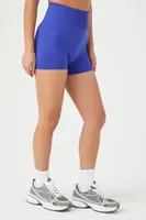 Women's Active Seamless Biker Shorts in Blue Jewel Large