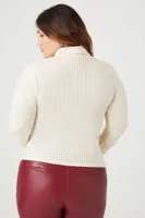 Women's Ribbed Turtleneck Top Oatmeal,