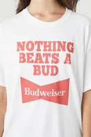 Women's Budweiser Graphic T-Shirt in White Large