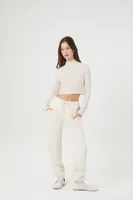 Women's Seamless Half-Zip Crop Top Birch