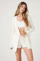 Women's Open-Front Pajama Top in Natural Medium