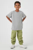 Kids Cargo Fleece Joggers (Girls + Boys) in Olive, 9/10