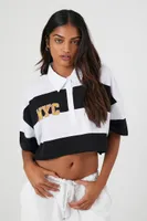 Women's Striped NYC Rugby Shirt Black