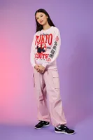 Women's Yuji Itadori Graphic Pullover in Pink Large