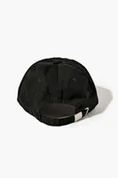 Men Curved-Brim Baseball Cap in Black