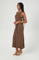 Women's Tie-Waist Sweater Midi Dress Small