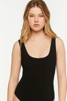 Women's Ribbed Tank Bodysuit Black