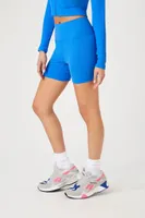 Women's Active Seamless Textured Biker Shorts in Sapphire Small