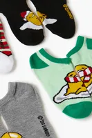 Kids Gudetama Ankle Sock Set - 5 pack (Girls + Boys) in Green