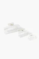 Geo Claw Hair Clip Set in Clear