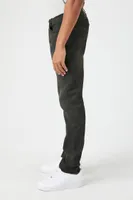 Men Stretch-Denim Slim-Fit Jeans Olive,