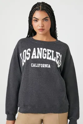 Women's Los Angeles Graphic Pullover in Charcoal Small