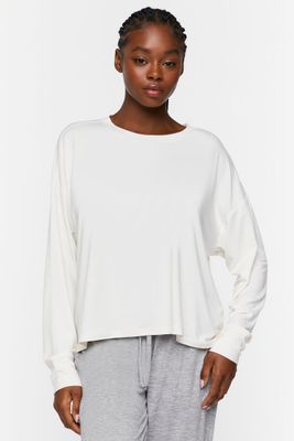 Women's Dolman-Sleeve Pajama Top in Cream Medium