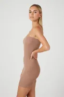 Women's Seamless Bodycon Tube Mini Dress in Almond, M/L