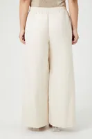 Women's Twill Wide-Leg Pants in Birch, 0X