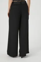 Women's Wide-Leg Ankle Trousers in Black Small