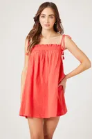 Women's Tassel Shift Mini Dress in Cayenne Large