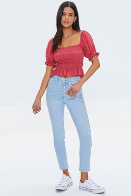 Women's Petite High-Rise Skinny Jeans in Light Denim, 29