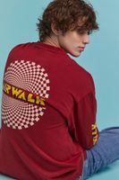 Men Airwalk Skateboard Long-Sleeve Tee in Burgundy Large