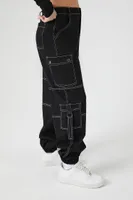 Women's Cargo Pocket Joggers in Black Medium