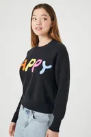 Women's Happy Graphic Sweater