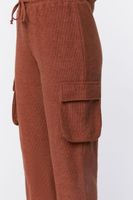 Women's French Terry Cargo Drawstring Joggers in Sienna Small