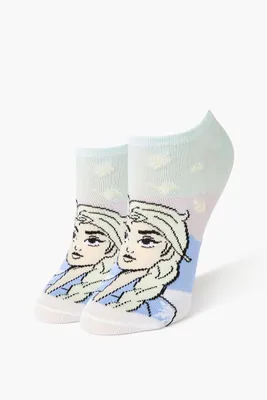 Frozen Elsa Ankle Socks in Blue