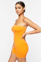 Women's Seamless Strapless Romper in Orange, M/L