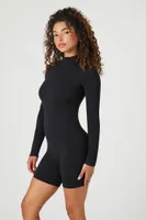 Women's Seamless Mock Neck Romper