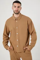 Men Seamed Cotton-Blend Shirt