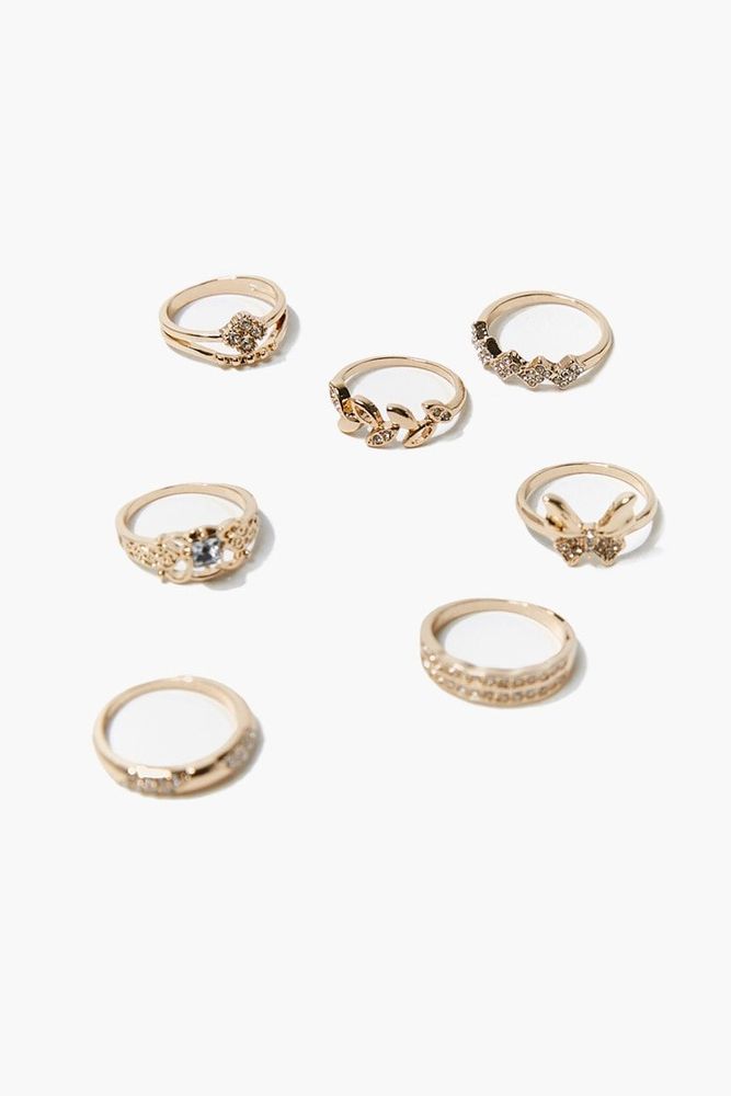 Women's Butterfly Ring Set in Gold, 7