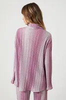 Women's Gradient Striped Shirt in Pink Medium