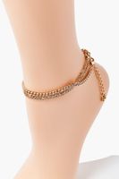 Women's Chain Anklet Set in Gold