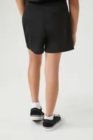 Girls Pleated High-Rise Shorts (Kids) in Black, 9/10