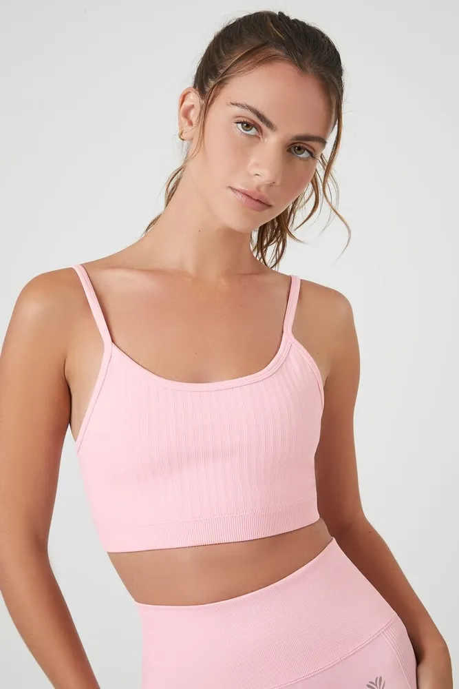 Forever 21 Women's Seamless Longline Sports Bra in Country Club
