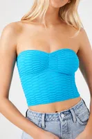 Women's Cropped Tube Top in Marina, XL