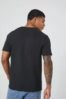 Men Organically Grown Cotton Basic V-Neck T-Shirt Black