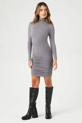 Women's Seamless Turtleneck Bodycon Dress