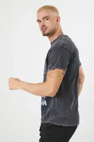 Men Aaliyah Graphic Glitter Print Tee in Black Medium