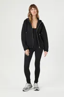 Women's Scuba Knit Zip-Up Hoodie in Black Medium