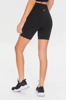 Women's Active Cotton-Blend Biker Shorts Black