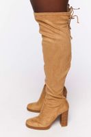 Women's Faux Suede Over-the-Knee Boots (Wide) in Tan, 5.5