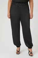 Women's High-Rise Joggers in Black, 0X