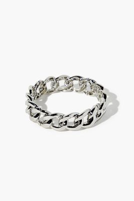 Women's Chunky Chain Stretch Bracelet in Silver