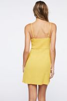 Women's Ruched Cutout Mini Dress in Marigold Medium